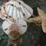 Copper Wrapped Agate Pendant And Necklace